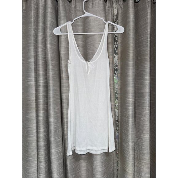 SKIMS sheer cotton mini dress in snow size xs - NEW - Picture 1 of 4